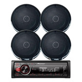 Estereo Pioneer 1 Din + 2 Pares De Bocinas Krack