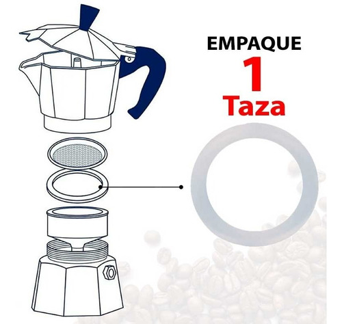 Empaque De Silicona Para Cafetera Italiana 1 Taza