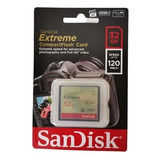 Tarjeta Memoria Camara Extreme Compactflash Sandisk 32gb Cam