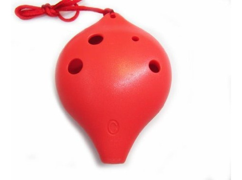 Tng 6 Agujeros Alto C Ocarina De Plastico Rojo