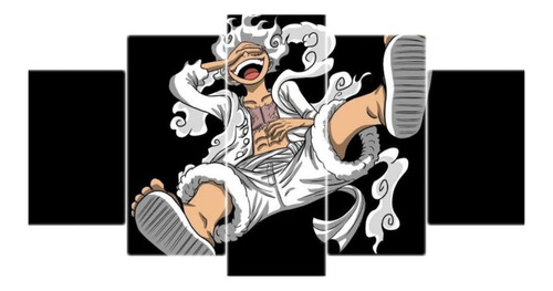 Quadro Decorativo Mosaico Luffy Gear 5 Modo Nika One Piece