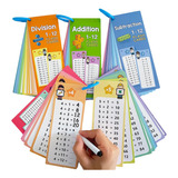 Lachilly 1-12 Maths Table Cards Set Educational Math Flashc.