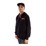 Poleron Hombre Hoodie Spitfire Ride To Burn Negro Rojo