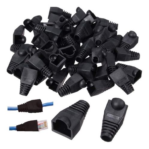 100 Piezas Rj45 Botas De Alivio De Tensión Conector De Red E