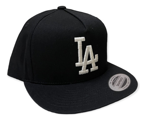 Gorra La Los Angeles Negra Yupoong Original