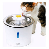 Fuente Agua Gato Bebedero Con Mantel Tapete Plato Acero Inox