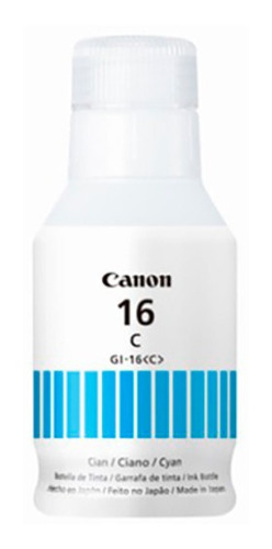 Tinta Canon Gi-16 Cian Original Impresora Gx6010 Gx7010