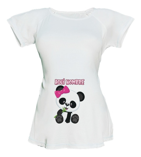 Blusa Para Embarazo Ranglan - Panda Personalizada  | Anli