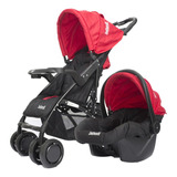 Cochecito De Paseo Bebesit Onyx 1305ts Rojo Con Chasis Color Negro