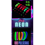 Set 6 Pinturas Corporal Neon + 100 Pulseras Flúor Luminosas 