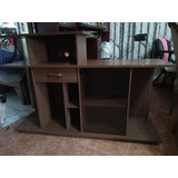 Mueble Rack Para Tv Con Puertas De Vidrio Usado Zona Oeste 