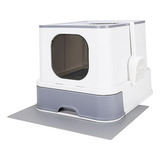 Caja De Arena Para Gatos Con Tapa Y Pala Rizzari (blanco)