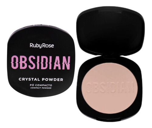 Pó Compacto Crystal Powder Obsidian - Ruby Rose