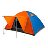 Carpa 4 Personas Cubretecho + Visera Impermeable Mosquitero