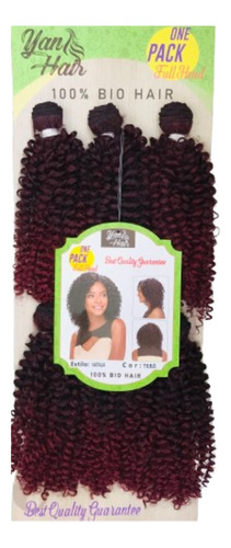 Cabelo Orgânico Black Weng 40cm Curto 9 Telas + 20 Tic Tac