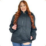 Casaco Bobojaco Jaqueta Puffer Feminina Corta Vento Nylon