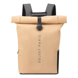 Mochila Portanotebook Rolltop Imperm. Delsey Turenne Soft Color Beige