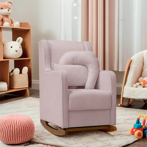 Poltrona Decorativa Amamentação Cadeira Balanço Estofados | Parcelamento sem juros