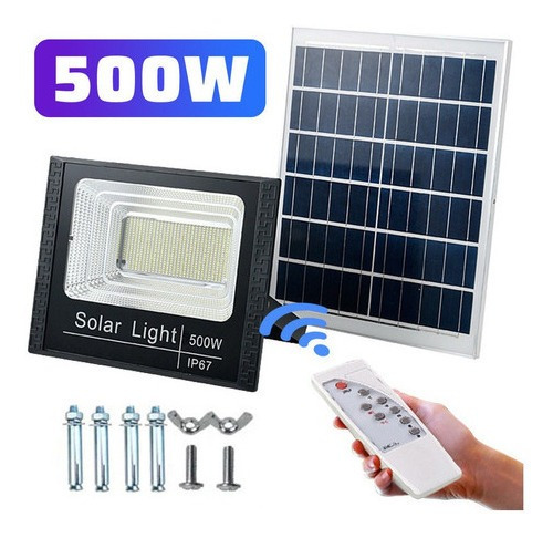 Placa De Foco Led De Energía Solar De 500 W, Resistente Al A