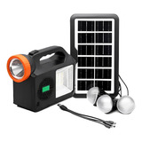 Parlante Con Panel Solar, Lampara Power Bank Y Bombillos 