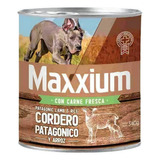 Alimento Húmedo Maxxium Perro En Lata Sabor Cordero 340gr X 6u