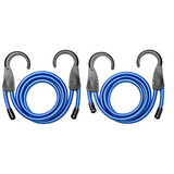 Cordón Bungee Resistente Ajustable Azul/negro De 48 Pu...