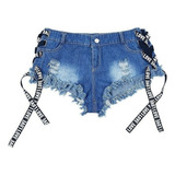 Y) Gift Women's Ripped Cropped Denim Shorts
