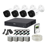 Kit 4 Cámaras Metal 2mp 1080p 2.8mm Dvr 8c 1tb Dahua Utp P2p