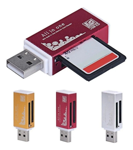 Mini Leitor De Cartão Memória Universal Usb Sd Micro Sd