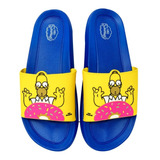 Sandalias Para Hombre Homero Simpson Tipo Slide Azul