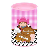 Cofrinhos Personalizados Fazendinha Rosa Kit Com 20 Uni