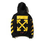 Sudadera Off White Negra Yellow Envio Gratis