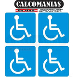 Stickers Para Discapacitados 4 Pzas Señalamiento Para Autos 