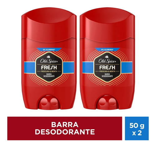 Old Spice Fresh Desodorante Em Bastão S/ Alumínio  Pack C/2