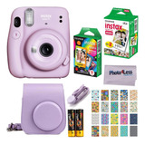 Kit Cámara Instantánea Instax Mini 11 Morado Lila Twin Pelíc