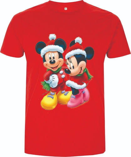 Camisetas Navidad Navideñas Mickey Mouse Y Minnie Navidad Ii