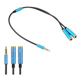 Cable Adaptador 2 A 1 Jack 3.5 Audio Microfono Auricular Ps4