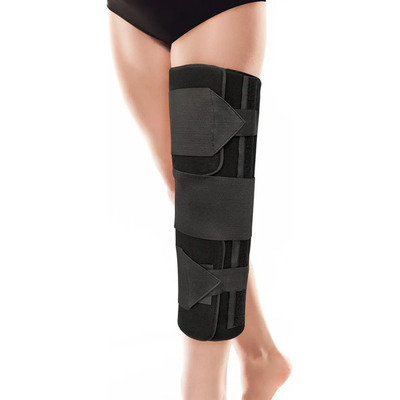 Inmovilizador Para Rodilla De 1 Panel Y 3 Bandas Ajustables Color Negro Talla Mediana 45 Cm | Meses sin interés