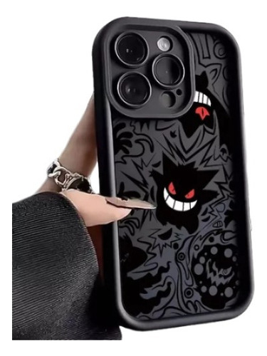 Funda Para iPhone De Pokemon Gengar Con Proteccion Camara