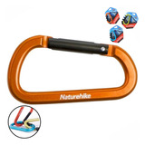 Mosquetão De Alumínio Chaveiro 8 Cm Naturehike Keylock Cor Laranja