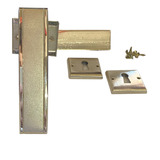 Picaporte Doble De Bronce Platil Rectangular Con Bocallaves