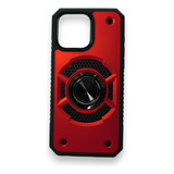 Case Uso Rudo Anillo Nvo Diseño Rojo Para Moto E13