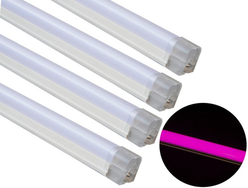 Paquete 4 Regletas Tubo Led Neon 20w Color A Elegir 120 Cm