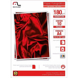 Papel Multilaser Fotográfico Glossy A4 180g/m2 10fls  Pe030 Cor Branco