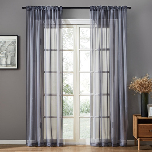 Cortinas Tergal Traslucida Juego De 2 Piezas 140*260cm