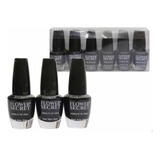 Set De 12 Pinturas Color Negro Brillante Flower Secret