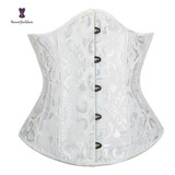 Corsé Underbust Floral Push Up Boned Bustier Gothique