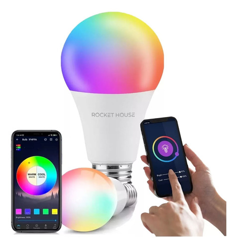 Foco Inteligente Led Rocket House Rainbow Rgb Wifi 11w 