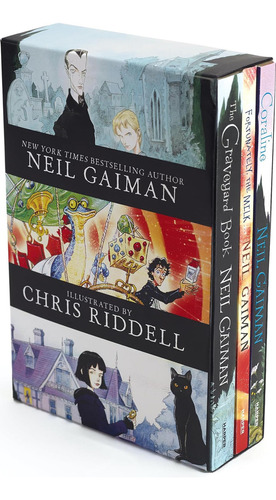 Juego Caja 3 Libros Neil Riddell: Coraline The Graveyard