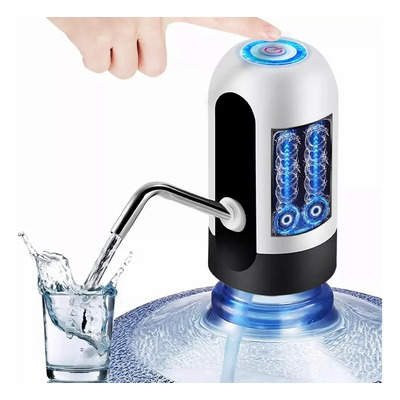 Dispensador De Agua Eléctrico Recargable Usb Bomba De Agua Color Blanco\u002FNegro | MercadoLibre
